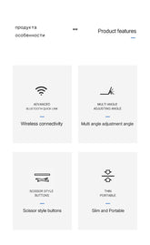 Lenovo Idea Tab Keyboard Case with Touchpad and Stand | Bluetooth Backlit Keyboard Cover