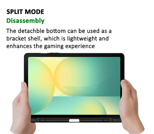 Samsung Galaxy Tab S9FE Keyboard Case with Touchpad, LED Backlight, Stand, and Detachable Design